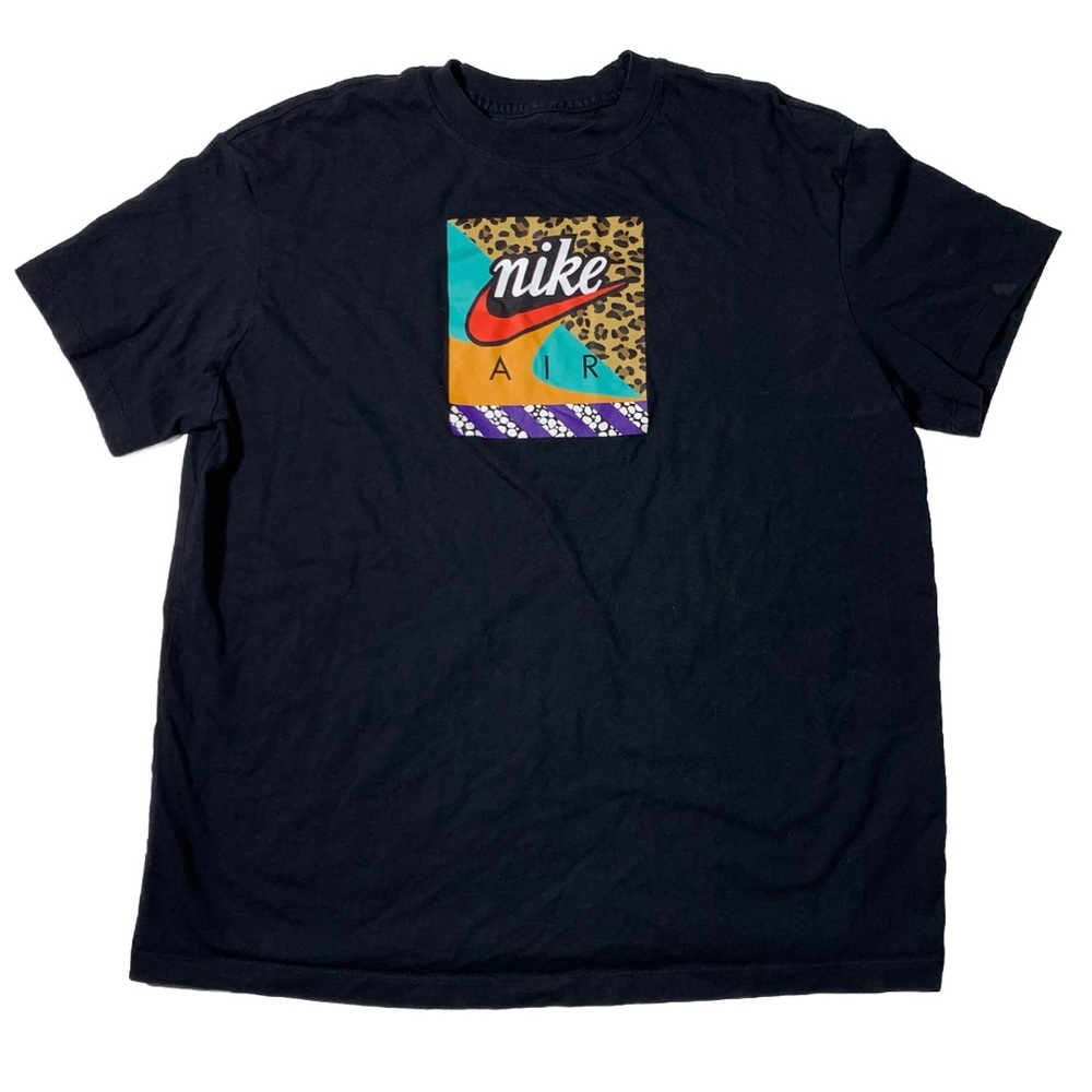 Nike Air Black Retro Box Logo T Shirt Mens L